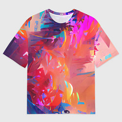 Мужская футболка оверсайз Сочные краски