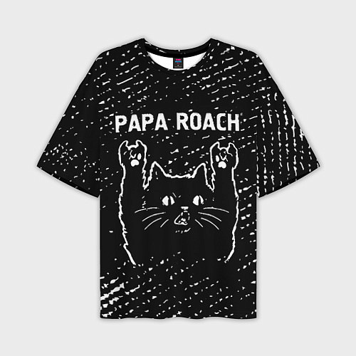Мужская футболка оверсайз Papa Roach Rock Cat / 3D-принт – фото 1
