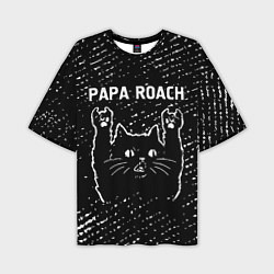Мужская футболка оверсайз Papa Roach Rock Cat