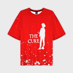 Футболка оверсайз мужская The cure белые брызги, цвет: 3D-принт