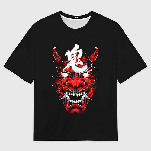 Мужская футболка оверсайз Red Evil Oni / 3D-принт – фото 1