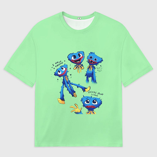 Мужская футболка оверсайз POPPY PLAYTIME HAGGY WAGGY - ПОППИ ПЛЕЙТАЙМ ХАГГИ / 3D-принт – фото 1