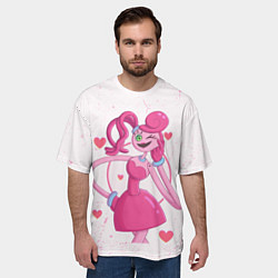 Футболка оверсайз мужская POPPY PLAYTIME - Mommy long legs - Мамочка длинные, цвет: 3D-принт — фото 2