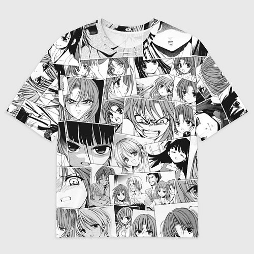 Мужская футболка оверсайз Когда плачут цикады pattern / 3D-принт – фото 1