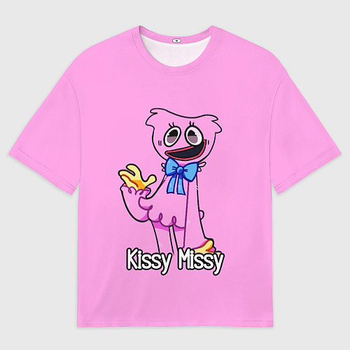 Мужская футболка оверсайз POPPY PLAYTIME - КИССИ МИССИ МАШЕТ РУКОЙ / 3D-принт – фото 1