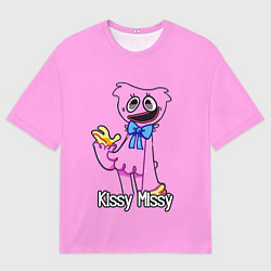 Мужская футболка оверсайз POPPY PLAYTIME - КИССИ МИССИ МАШЕТ РУКОЙ