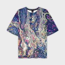Мужская футболка оверсайз Не смешавшиеся краски abstract pattern