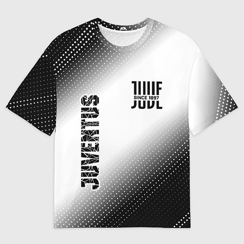 Мужская футболка оверсайз JUVENTUS Juventus Градиент / 3D-принт – фото 1