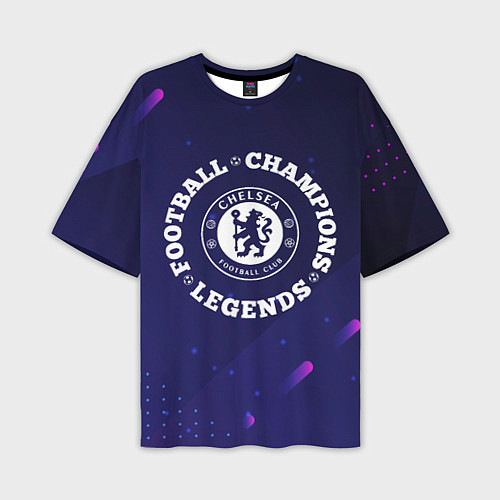 Мужская футболка оверсайз Chelsea Легенды Чемпионы / 3D-принт – фото 1