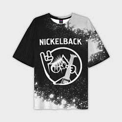 Мужская футболка оверсайз Nickelback КОТ Брызги