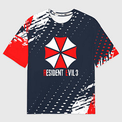 Футболка оверсайз мужская Umbrella Corporation Resident Evil Краски, цвет: 3D-принт