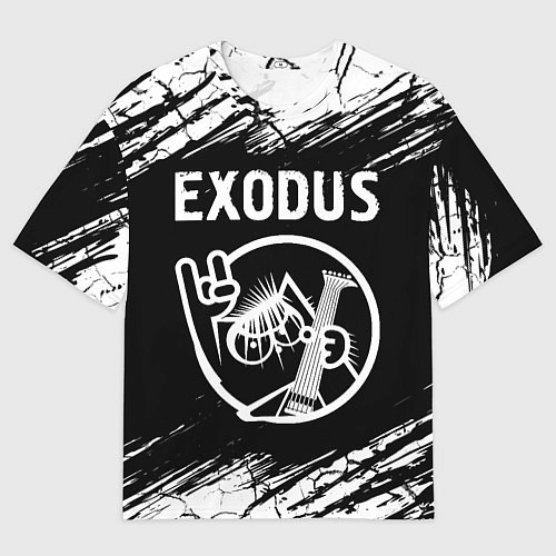 Мужская футболка оверсайз Exodus КОТ Краски / 3D-принт – фото 1