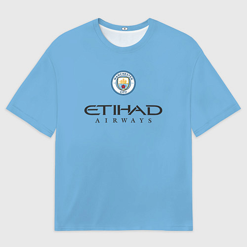 Мужская футболка оверсайз De Bruyne Де Брёйне Manchester City домашняя форма / 3D-принт – фото 1