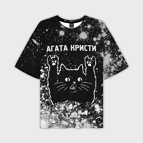 Мужская футболка оверсайз Агата Кристи Rock Cat FS / 3D-принт – фото 1