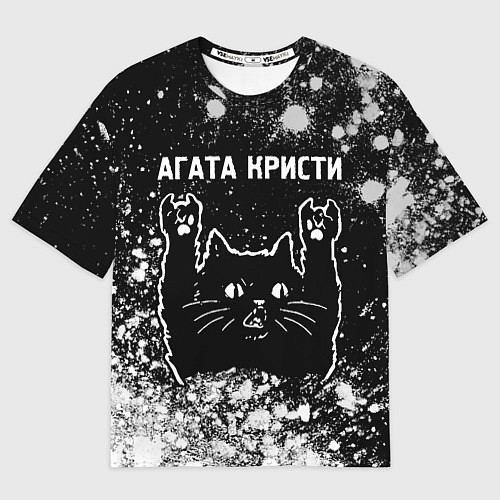 Мужская футболка оверсайз Агата Кристи Rock Cat FS / 3D-принт – фото 1
