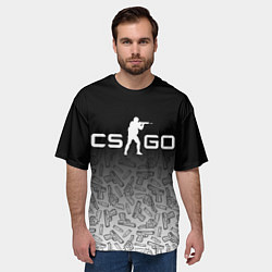 Футболка оверсайз мужская Контр Страйк паттерн, цвет: 3D-принт — фото 2