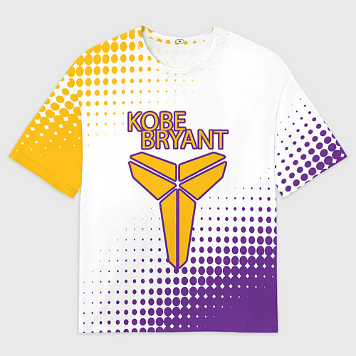 Мужская футболка оверсайз Коби Брайант Lakers Абстракция / 3D-принт – фото 1