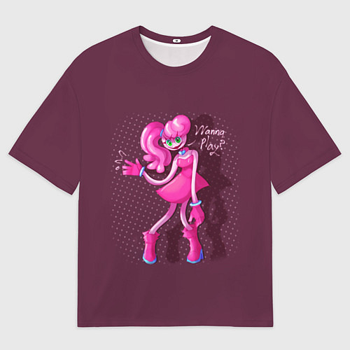 Мужская футболка оверсайз POPPY PLAYTIME МАМА ДЛИННЫЕ НОГИ MOMMY LONG LEGS / 3D-принт – фото 1