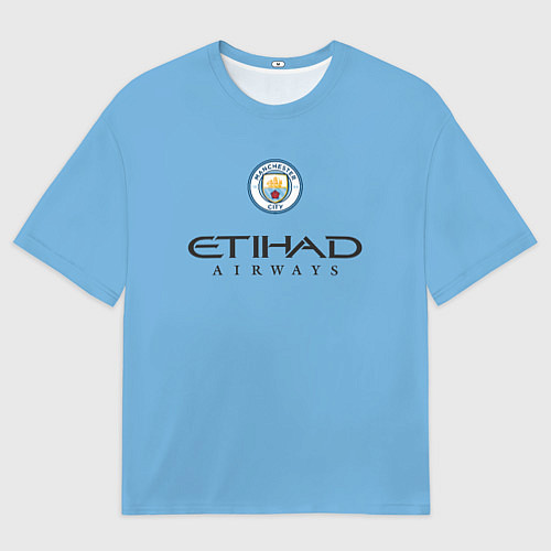 Мужская футболка оверсайз Manchester City ФОДЕН Домашняя форма 2223 / 3D-принт – фото 1