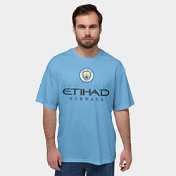 Футболка оверсайз мужская Manchester City ФОДЕН Домашняя форма 2223, цвет: 3D-принт — фото 2