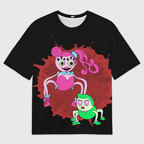 Мужская футболка оверсайз Мама и сын длинные ноги / 3D-принт – фото 1