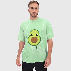 Футболка оверсайз мужская Авокадо avocado, цвет: 3D-принт — фото 2
