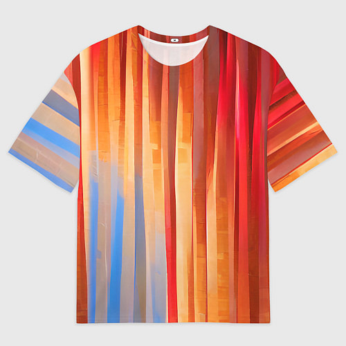 Мужская футболка оверсайз Refraction of light / 3D-принт – фото 1