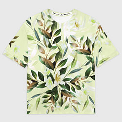 Футболка оверсайз мужская Цветы Липовый Сад, цвет: 3D-принт