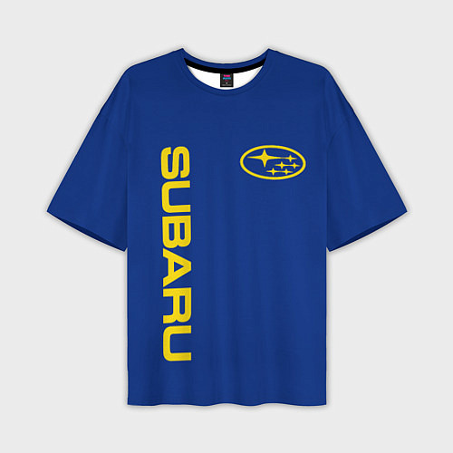 Мужская футболка оверсайз SUBARU-СУБАРУ Классические цвета / 3D-принт – фото 1
