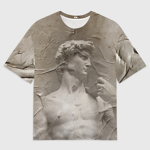 Мужская футболка оверсайз Микеланджело Буонарроти Давид Пост-арт Michelangel / 3D-принт – фото 1