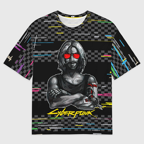 Мужская футболка оверсайз Johnny Джонни Cyberpunk2077 / 3D-принт – фото 1