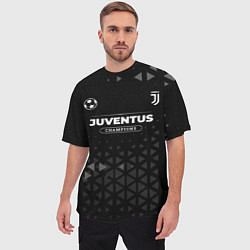 Футболка оверсайз мужская Juventus Форма Champions, цвет: 3D-принт — фото 2