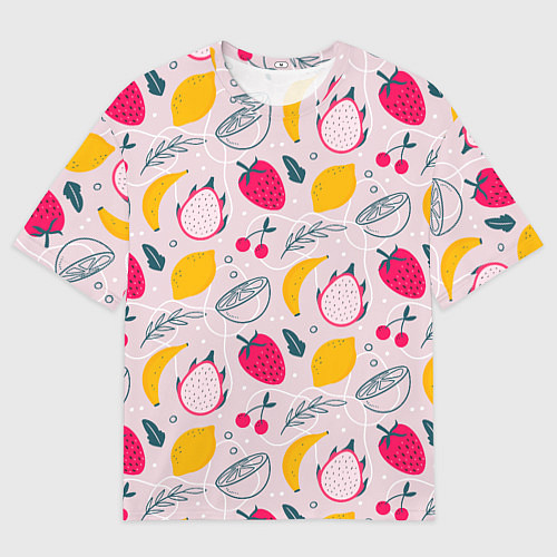 Мужская футболка оверсайз Fruit Pattern / 3D-принт – фото 1