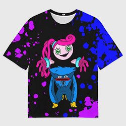 Футболка оверсайз мужская Poppy Playtime Хагги Вагги и Мама Длинные Ноги, цвет: 3D-принт