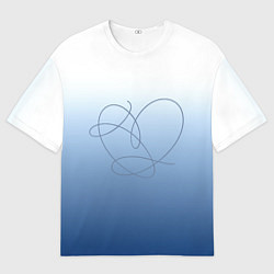 Футболка оверсайз мужская Сердце love yourself, цвет: 3D-принт