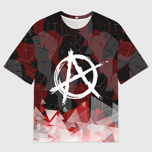 Мужская футболка оверсайз Анархия - гражданская оборона Вперёд / 3D-принт – фото 1
