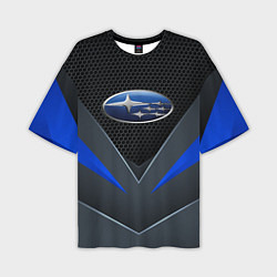 Мужская футболка оверсайз Спортивная броня Subaru