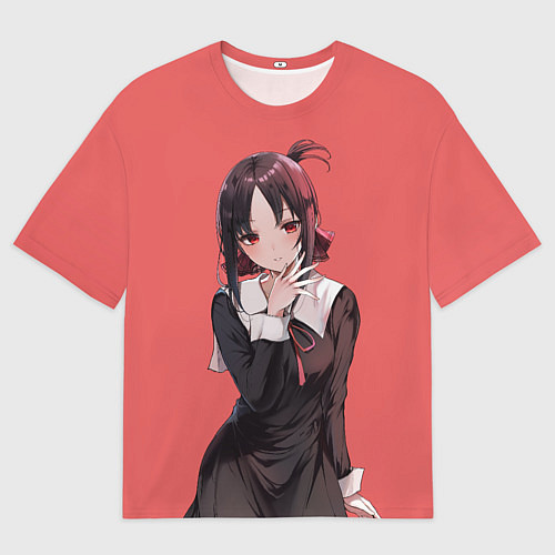 Мужская футболка оверсайз Стеснительная Кагуя / 3D-принт – фото 1