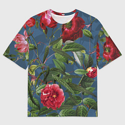 Мужская футболка оверсайз Цветы Розы В Саду