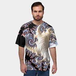 Футболка оверсайз мужская Авангардный фрактальный паттерн Avant-garde fracta, цвет: 3D-принт — фото 2