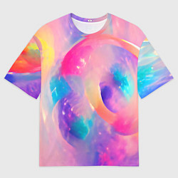 Футболка оверсайз мужская Многообразие красок, цвет: 3D-принт