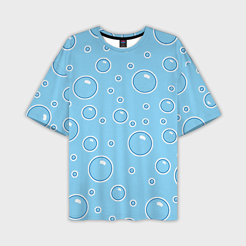 Мужская футболка оверсайз В пузырях / 3D-принт – фото 1