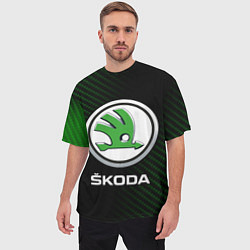 Футболка оверсайз мужская SKODA Карбон, цвет: 3D-принт — фото 2