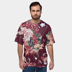 Футболка оверсайз мужская Цветы Прекрасный Букет, цвет: 3D-принт — фото 2