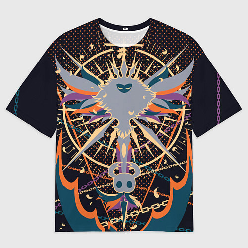 Мужская футболка оверсайз Рыцарь и Лучезарность Hollow Knight / 3D-принт – фото 1