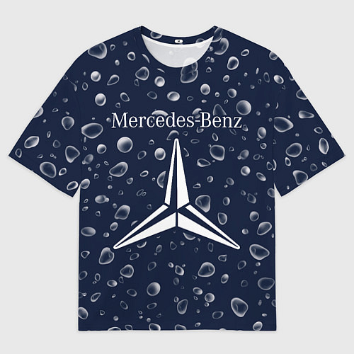 Мужская футболка оверсайз МЕРСЕДЕС - ЗВЕЗДА Дождь / 3D-принт – фото 1