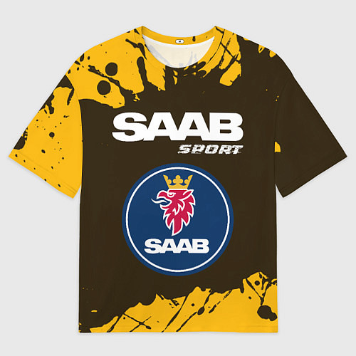 Мужская футболка оверсайз СААБ Sport - Краска / 3D-принт – фото 1
