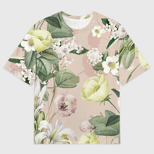 Мужская футболка оверсайз Цветы Свадебный Букет / 3D-принт – фото 1