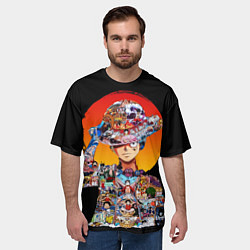 Футболка оверсайз мужская ВАН ПИС АРКИ В ЛУФФИ ONE PIECE, цвет: 3D-принт — фото 2