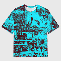 Мужская футболка оверсайз БИРЮЗОВАЯ ПАЛИТРА ЦВЕТА